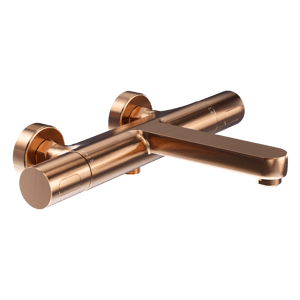 Blaufoss Apollo Thermostat-Badewannenarmatur: Brushed Rosegold