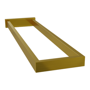 Blaufoss Noma dubbele handdoekhouder Brushed Gold 41cm