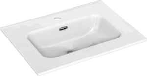 Linie Baro plan simple porcelaine blanc brllant 60 x 46 cm