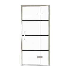 Balmani Senses Design Dusche Drehtür, Rechts, 100 cm x 210 cm, Lined, Profil Chrom