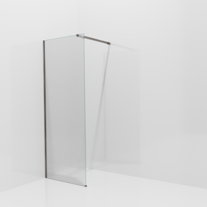 Balmani Modular inloopdouche: 80 x 200 cm, Ribs met coating, Brushed GunMetal profielen