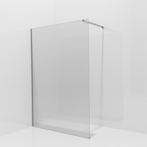 Balmani Modular Walk-In Dusche: 140 x 200 cm, Ribs, inklusive Coating, Profil Brushed Inox