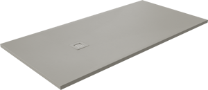 Luca Varess Classy douchebak 180 x 90 cm composietmarmer  mat lichtgrijs rock structuur