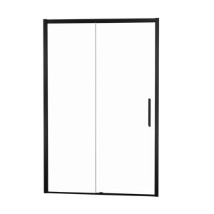 Balmani Senses Design porte coulissante réversible 120 cm x 210 cm verre transparent, Profil noir, coating inclus