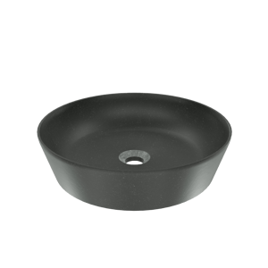 Balmani Still Aufsatzwaschbecken: Granit, poliert, rund, Ø 42.5 cm