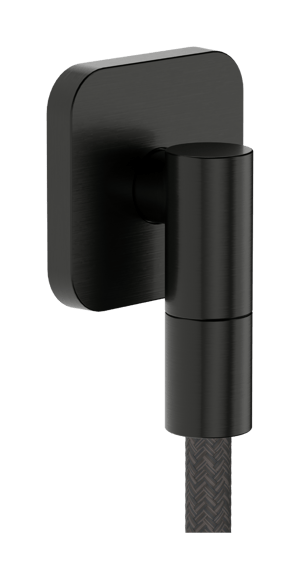 Hansgrohe FixFit Fine Q doucheslangaansluiting 1/2" Brushed Black Chrome