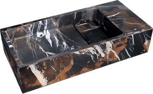 Balmani Mood lave-mains 45 x 20 cm marbre Portoro Gold