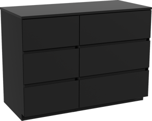 Storke Edge staand badmeubel 110 x 52 cm mat zwart met Panton enkel wastafelblad in gepoedercoate mdf mat zwart