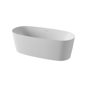 Luca Varess Sutilo Freistehende Badewanne: 170 x 75 cm, Acryl, Weiß matt