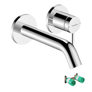 Hansgrohe Tecturis S inbouw wastafelkraan Glanzend Chroom incl. inbouwelement