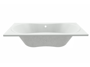 Luca Varess Trasime tweepersoons inbouwbad 180 x 80 cm acryl mat wit