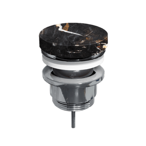 Balmani Click Flat afvoerplug afsluitbaar Portoro Gold