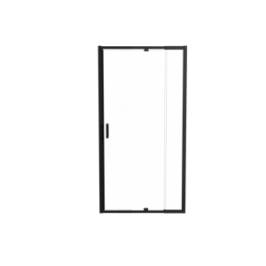 Luca Varess Vidor Telescope porte pivotante 100 cm x 190 cm verre transparent profil noir mat