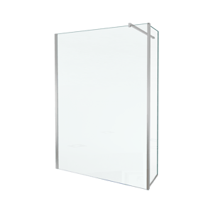 Balmani Move Walk-In Dusche: Bewegliche Seitenwand, 140 x 200 cm, Klarglas, Chromprofil