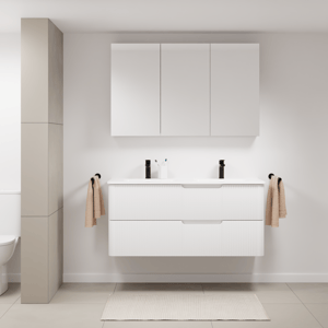 Linie Curvo Badmöbel Set mit Baro Curvo Waschtisch