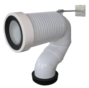 Santeg aansluiting voor staand toilet ø 90 - 100 - 110 mm S-vorm