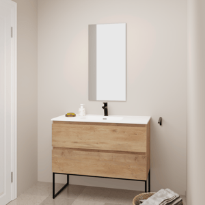 Linie Lado Badmöbel Set mit Baro Waschtisch und Badspiegel