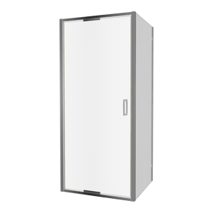 Luca Varess Vidor In douchehoek met draaideur en vaste zijwand 90 x 80 cm helder glas glans chroom profiel