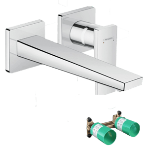 Hansgrohe Metropol Unterputz-Waschbecken Armatur: Chrom glänzend, Einbauelement inklusive