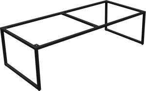 Linie Lado dekorativer Rahmen, Schwarz Matt 100 x 44 cm