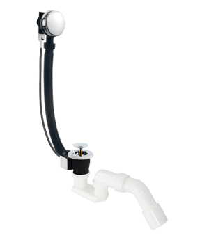 Linie Merca badafvoer met overloop chroom