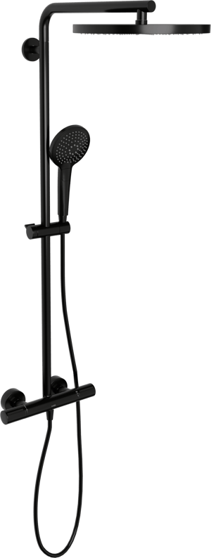 Blaufoss Nola 300 set de douche de pluie robinet thermostatique Noir Mat