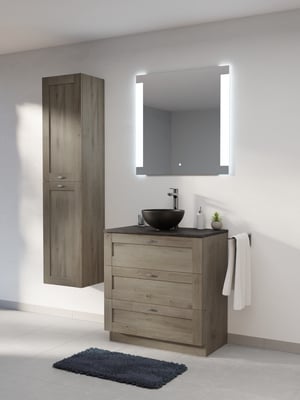 Linie Classo badkamermeubel met Lado wastafelblad voor waskom(men)