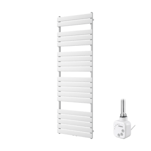 Vipera Vulcan sèche-serviettes Simple 60 x 180 cm chauffage électrique blanc mat raccordement latéral et central possible 1000W, résistance incluse