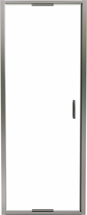 Luca Varess Vidor In porte pivotante 80 cm x 190 cm verre transparent chrome profil brillant