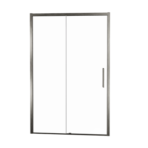 Balmani Senses Design douche schuifdeur omkeerbaar 140 cm x 210 cm Helder glas, Brushed GunMetal profielen, met coating