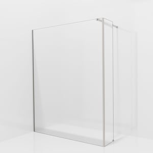 Balmani Modular inloopdouche met vaste zijwand: 160 x 200 cm, Ribs met coating, Brushed Inox profielen