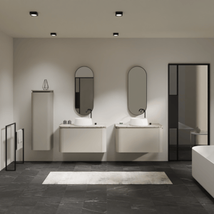 Balmani Moon meuble salle de bains avec tablette pour vasques Moon