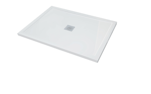 Linie Playa receveur de douche 120 x 90 cm marbre composite Blanc Brillant