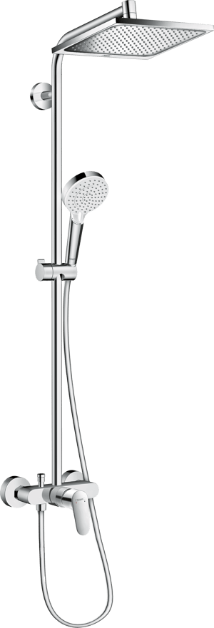 Hansgrohe Crometta E240 Duschsystem mit Mischarmatur Chrom Glänzend