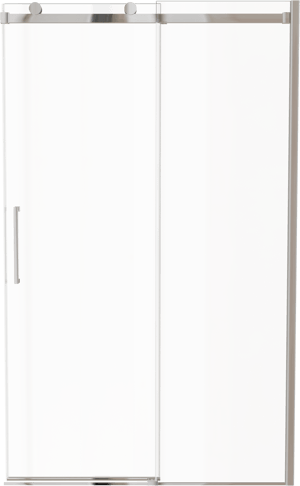 Luca Varess Boltano porte coulissante 120 cm x 200 cm verre transparent chrome profil