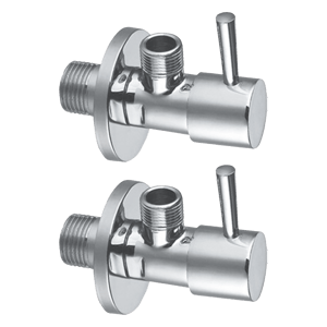 Santeg set de 2 robinets d'arrêt 1/2 - 3/8 chrome