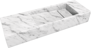 Balmani Mood handenwasser 65 x 20 cm Carrara marmer
