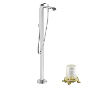 Hansgrohe Vivenis Robinet de baignoire îlot chrome set douchette incl.