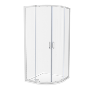 Luca Varess Vidor douchehoek kwartrond 90 x 90 cm helder glas glanzend chroom profiel