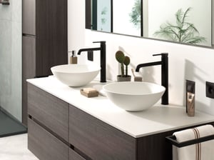 Plan De Travail Salle De Bain En Acacia Massif - 100x60x2,5 Cm, Style Bord Vivant, Pour Vasque Ou Meuble