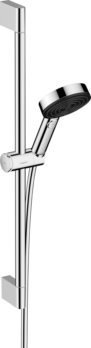 Hansgrohe Pulsify Select S barre de douche avec pommeau de douche 10,5cm 3 fonctions jet chrome brillant