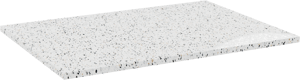 Storke Tavola Einzel Waschtischplatte Weiß/Schwarz Terrazzo Matt 75 x 52 cm