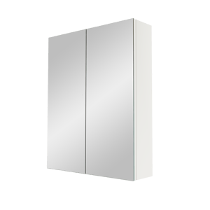 Linie Montro Spiegelschrank Bad: 60 x 75 cm, Weiß matt