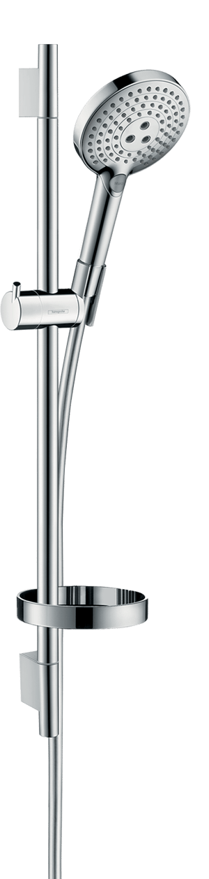 Hansgrohe Raindance Select S120 Duschstange mit Brausekopf 12cm 3 Strahlfunktionen Chrom glänzend