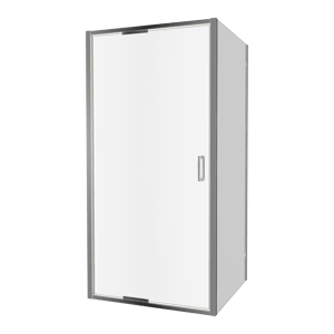 Luca Varess Vidor In douchecabine met draaideur en vaste zijwand 100 x 90 cm helder glas glans chroom profiel