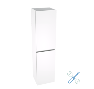 Linie Lado hängender Hochschrank zur Selbstmontage Weiß Glänzend 35 x 30 x 140 cm