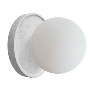 Balmani Pelota Disc medium LED Spiegelbeleuchtung: 16 cm, Carrara-Marmor