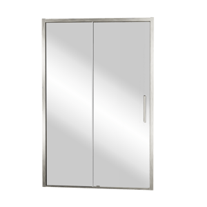 Balmani Senses Design douche schuifdeur links 160 cm x 210 cm Reflex spiegelglas, Brushed CoolMetal profielen
