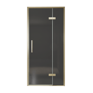 Balmani Senses Design douche draaideur rechts 100 cm x 210 cm Rookglas, Brushed Champagne Gold profielen