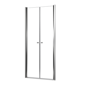 Luca Varess Kuresa Dusche Pendeltür, 90 x 200 cm, Klarglas, Chrom Profil, glänzend